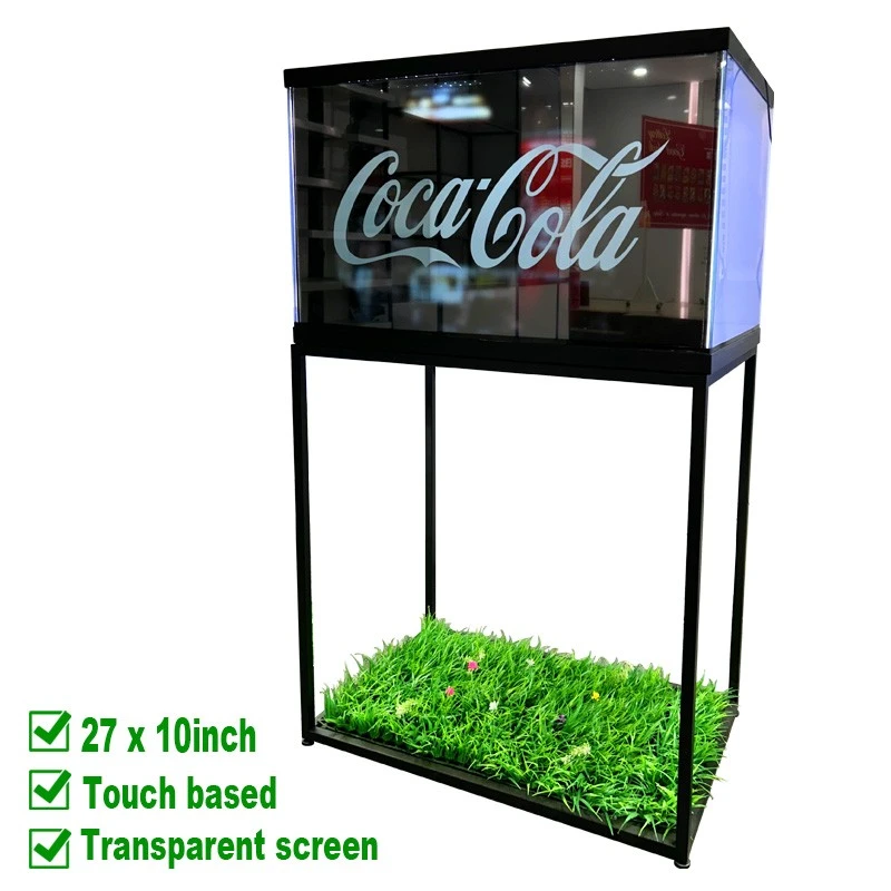 27x10 Metal Floor Stand Transparente Touch Screen