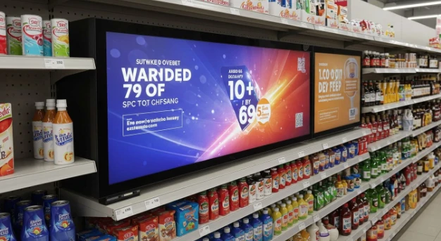 Pantayanan LCD Strech pa Supermerkado i Tiendanan di Komestibel