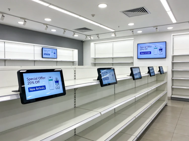 Dikon skohe LCD personalisá pa señalisashon di benta?