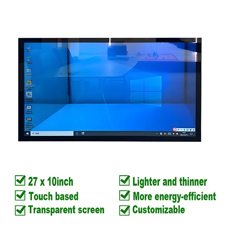 Pantalla di toke transparente 27x10