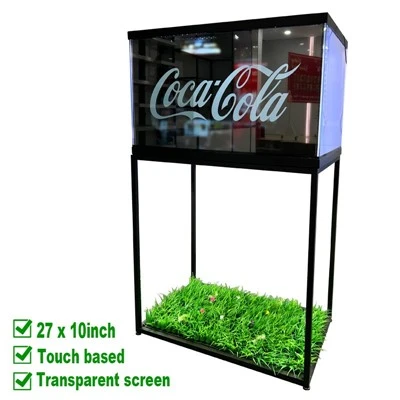 27x10 Metal Floor Stand Transparente Touch Screen